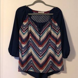 Aztec print blouse